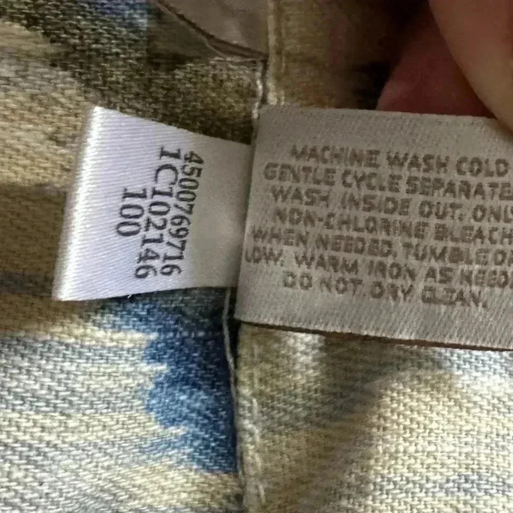 Chico's Sz 2 - Medium Jacket Linen/Cotton Blend Long Sleeve Multi-Color Abstract - Picture 7 of 8